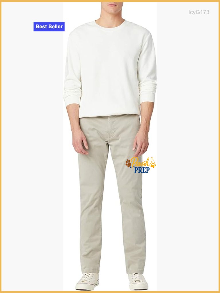 Men's Slim Fit Stretch Chino Pants Regular Rise Cotton Twill Casual Dress